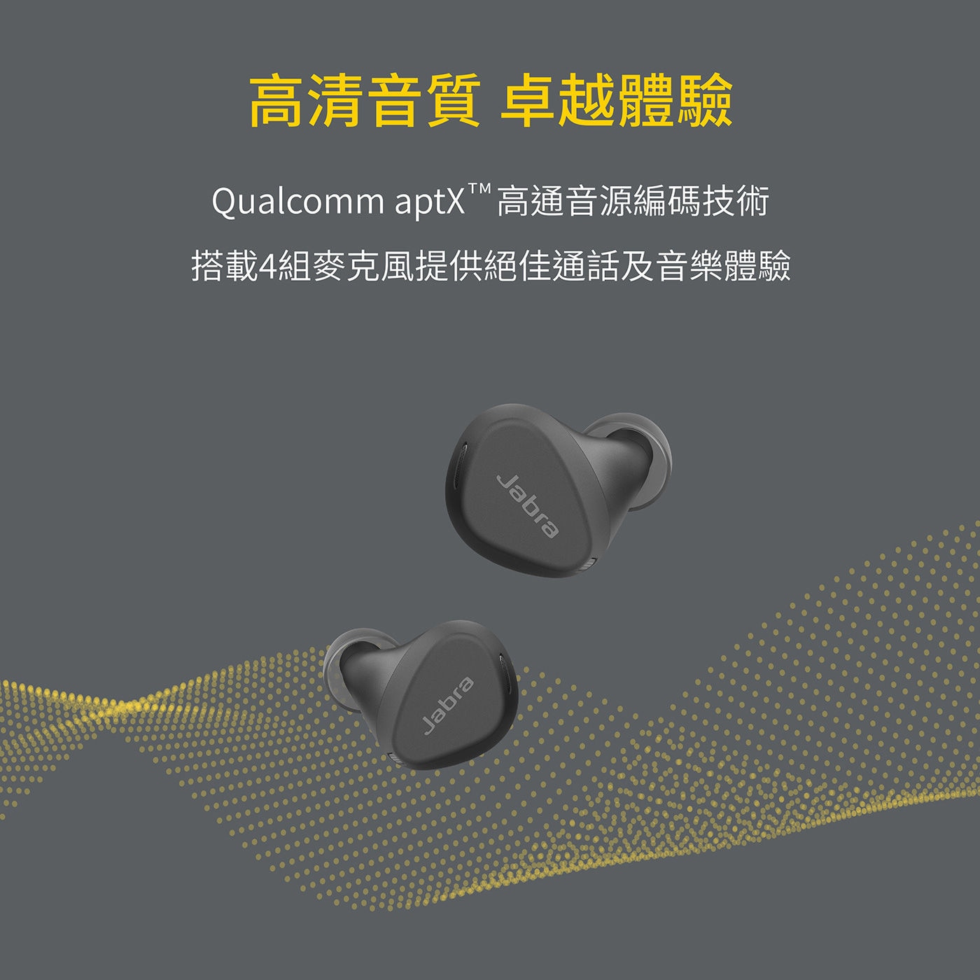 Jabra Elite 4 Active ANC 降噪真無線藍牙耳機 高清音質卓越體驗，搭載4組麥克風提供絕佳通話及音樂體驗