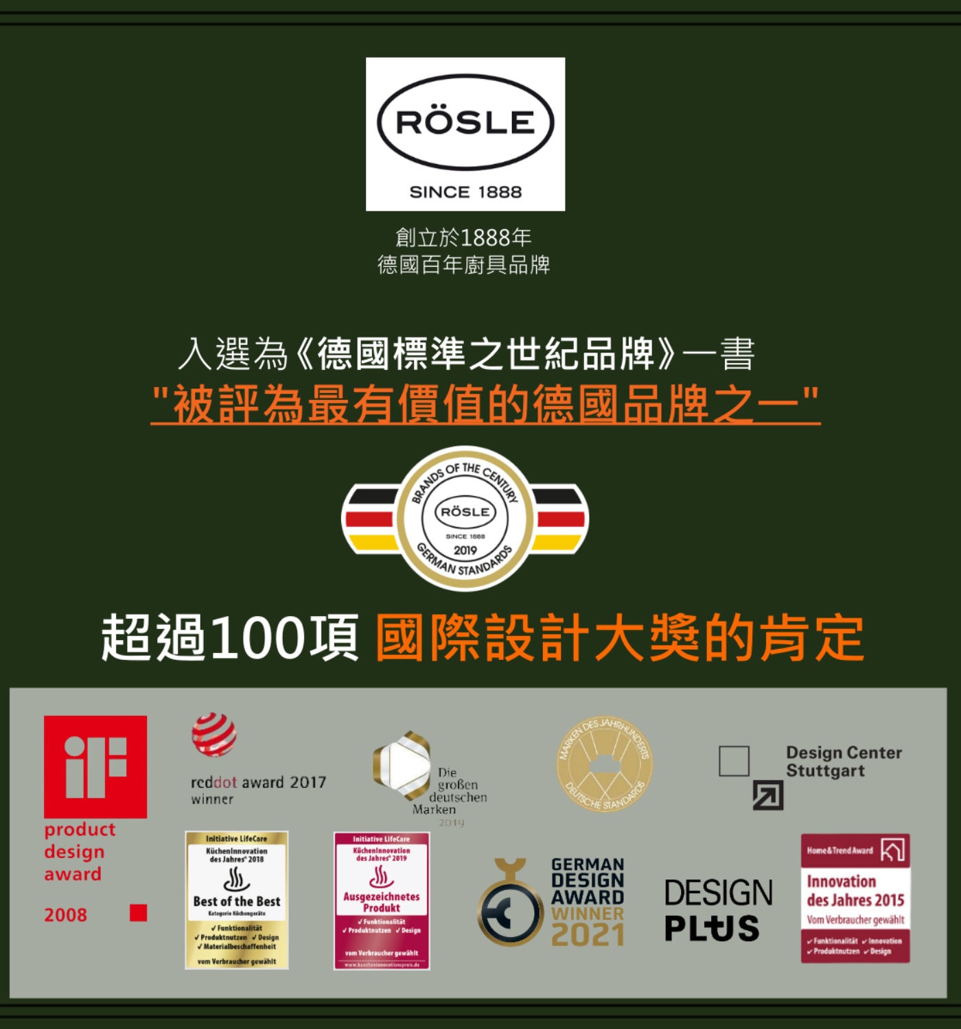Rosle掛環式矽膠尖嘴夾RÖSLE創立於1888年德國百年廚具品牌.入選為德國標準之世紀品牌一書被評為最有價值的德國品牌之一超過100項國際設計大獎的肯定