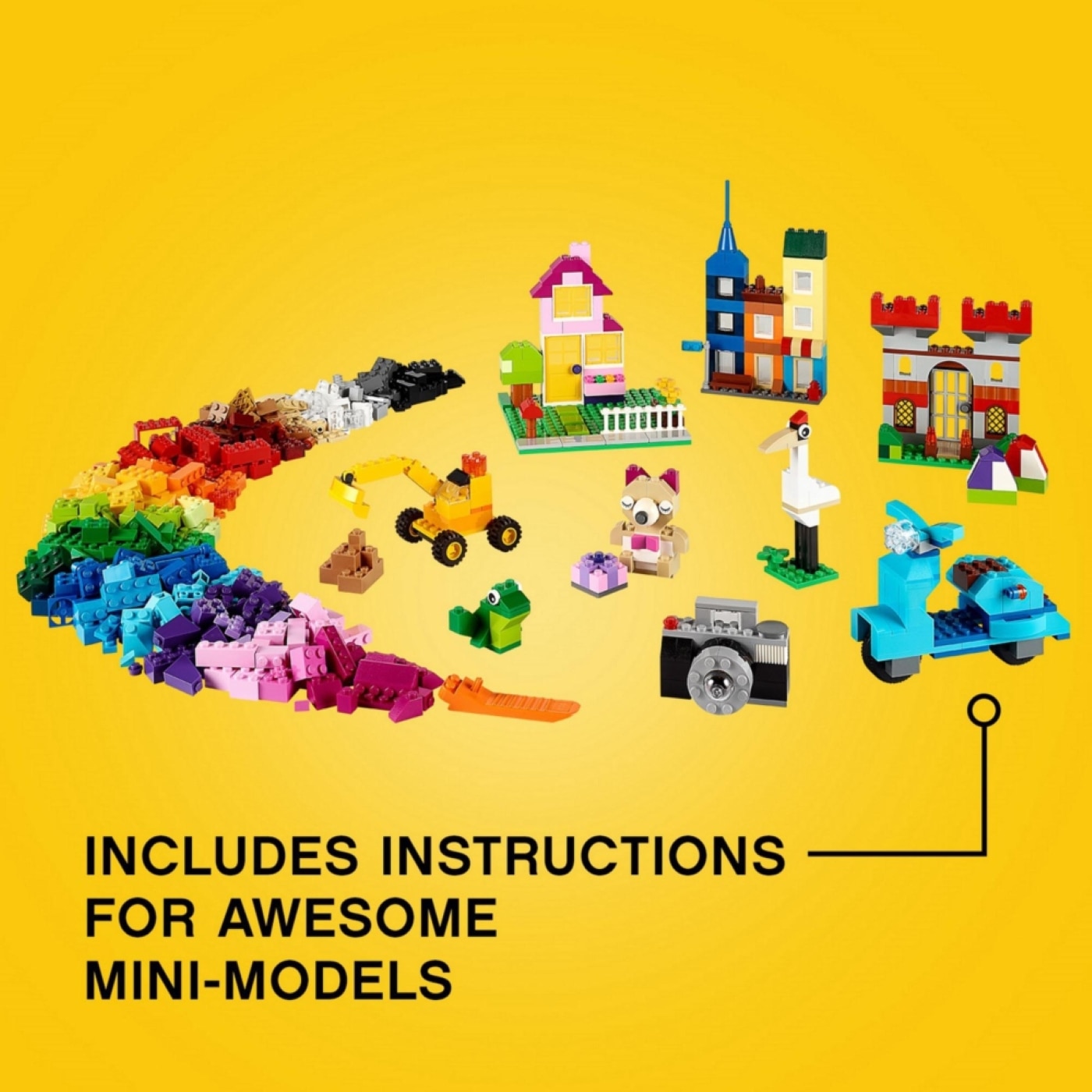 LEGO 經典系列 大型創意拼砌桶，培養 3D 空間概念，激發想像力、發揮創意，積木堆疊、組合，強化手、眼、腦協調能力。