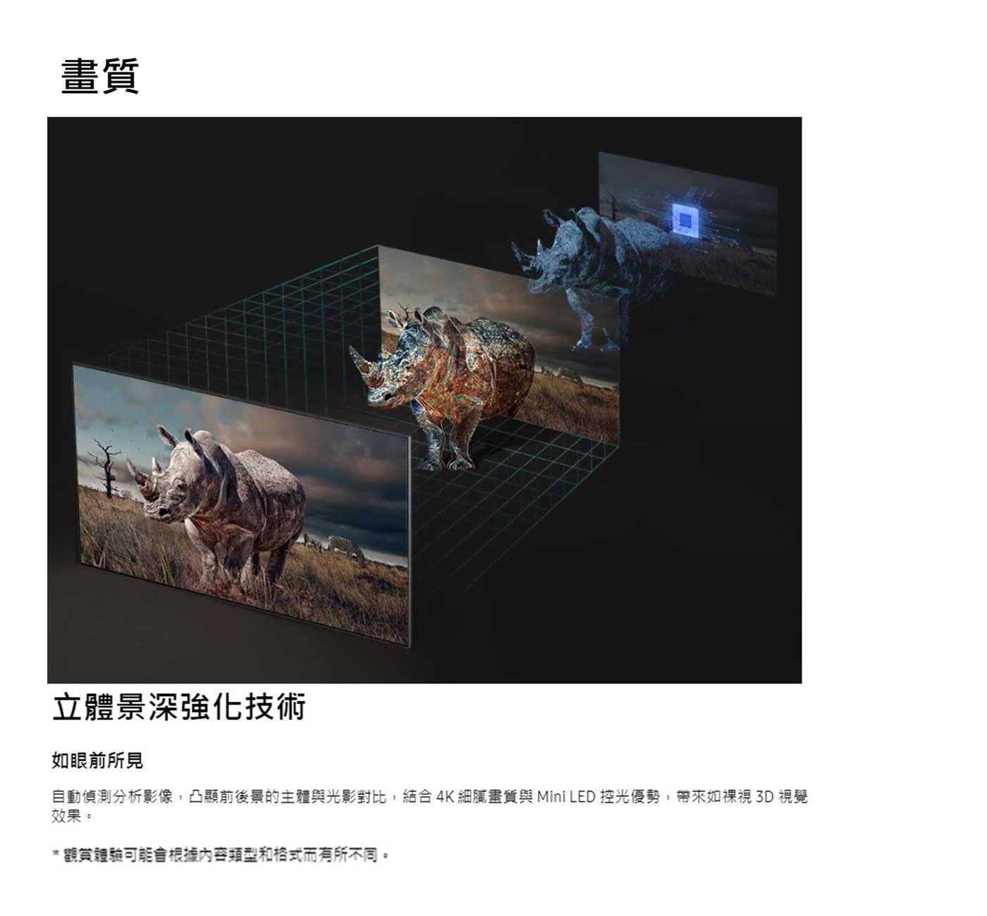 Samsung 75吋 4K Neo QLED 電視 QA75QN95CAXXZW立體景深強化技術