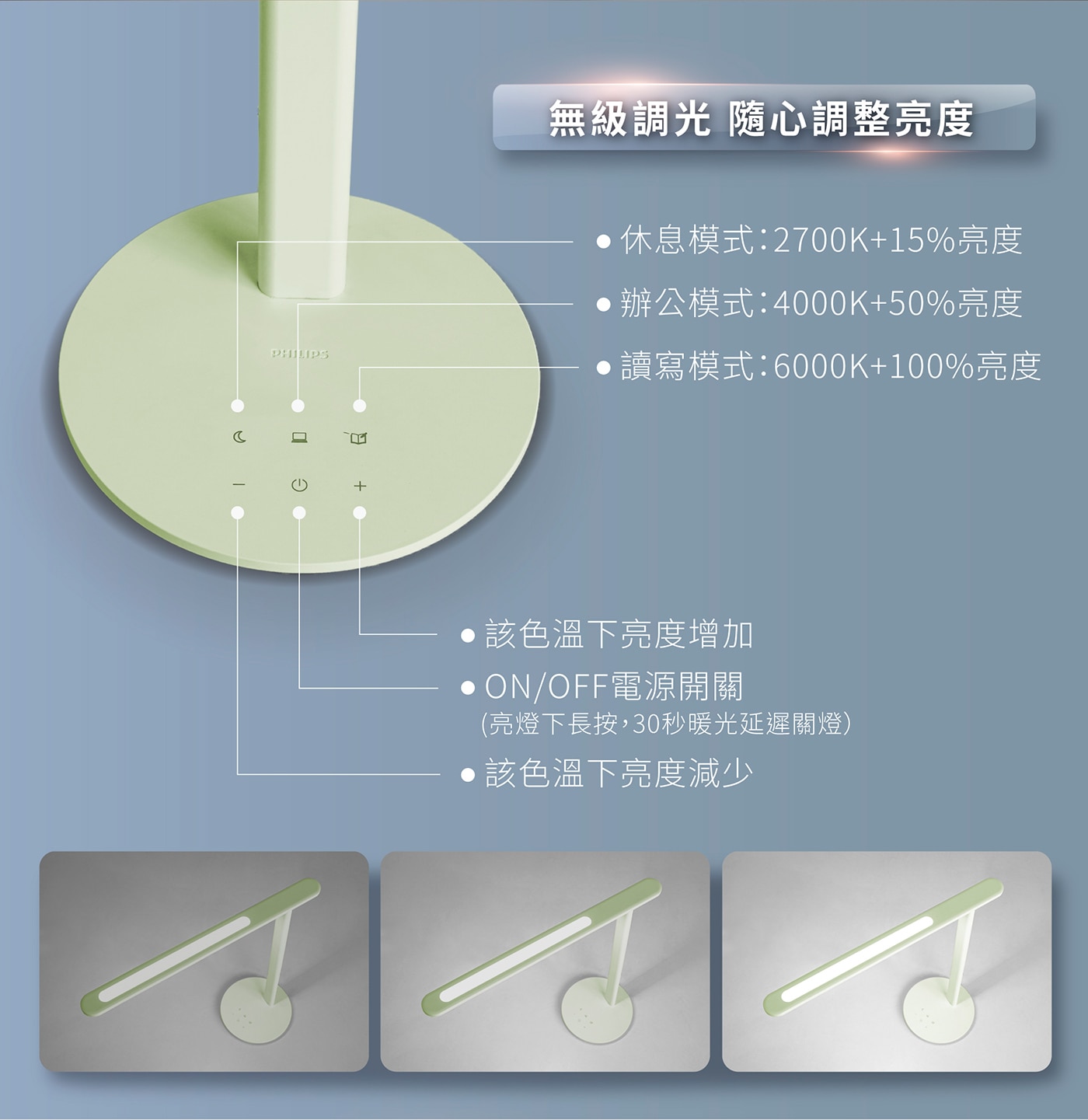 飛利浦 品璃 LED 檯燈