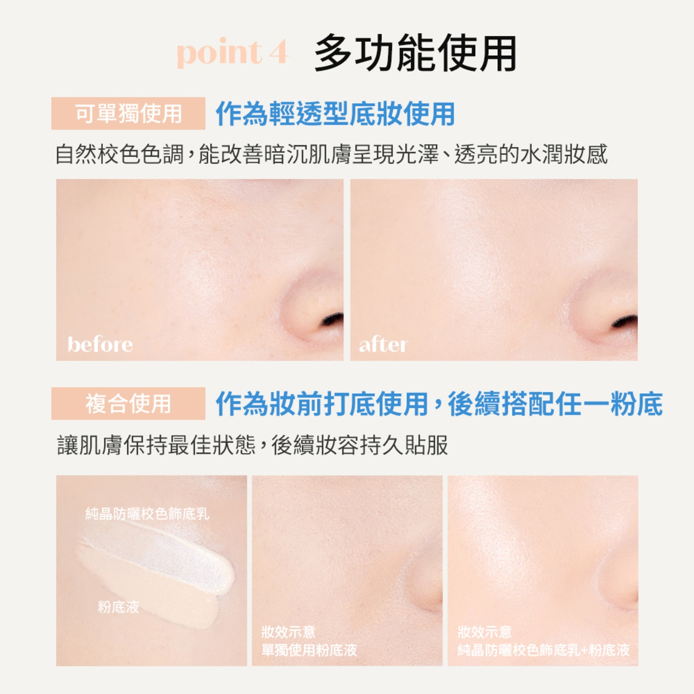 ETUDE 純晶防曬校色飾底乳SPF50+ PA++++ 40ml X 2入，韓國美妝保養專家共同研發，輕盈保濕質地水感防曬，乾肌、混合肌都適用，SPF50+ PA++++。