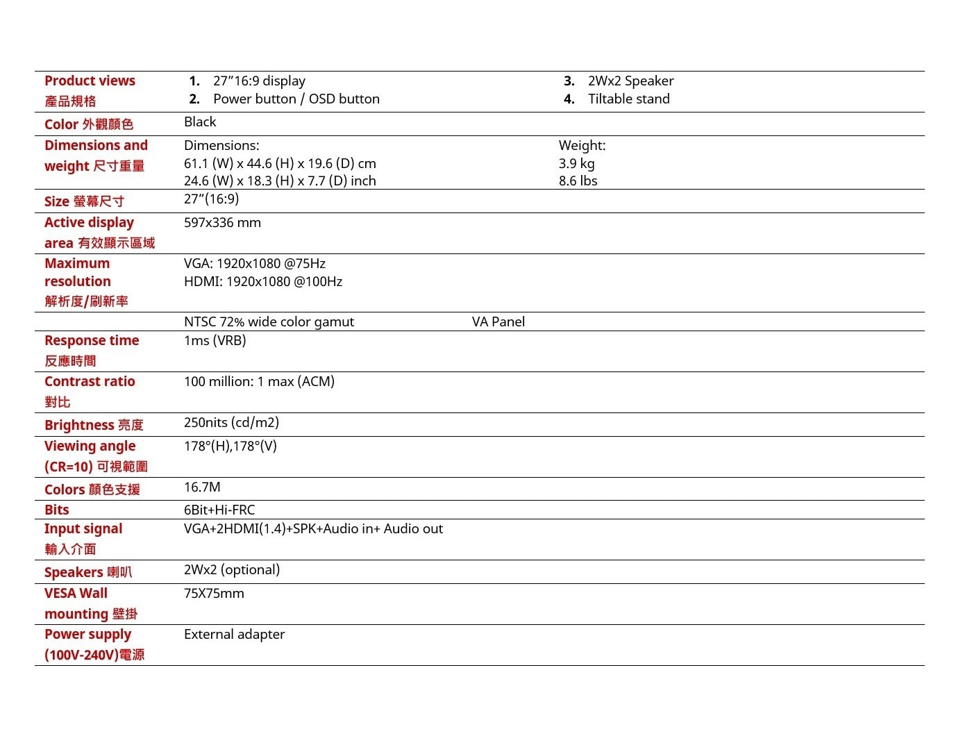 Acer 27吋 曲面電競螢幕 ED270R H