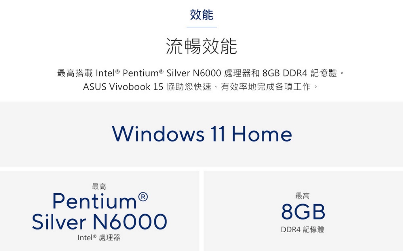 ASUS VIVOBOOK 15 X1500KA-0441KN6000 15.6吋 筆電