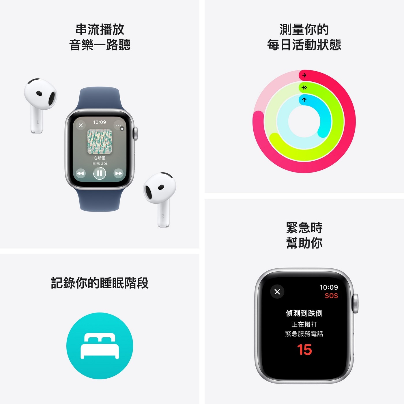 Apple Watch SE LTE 40公釐 星光色鋁金屬錶殼 附星光色運動型錶帶 S/M