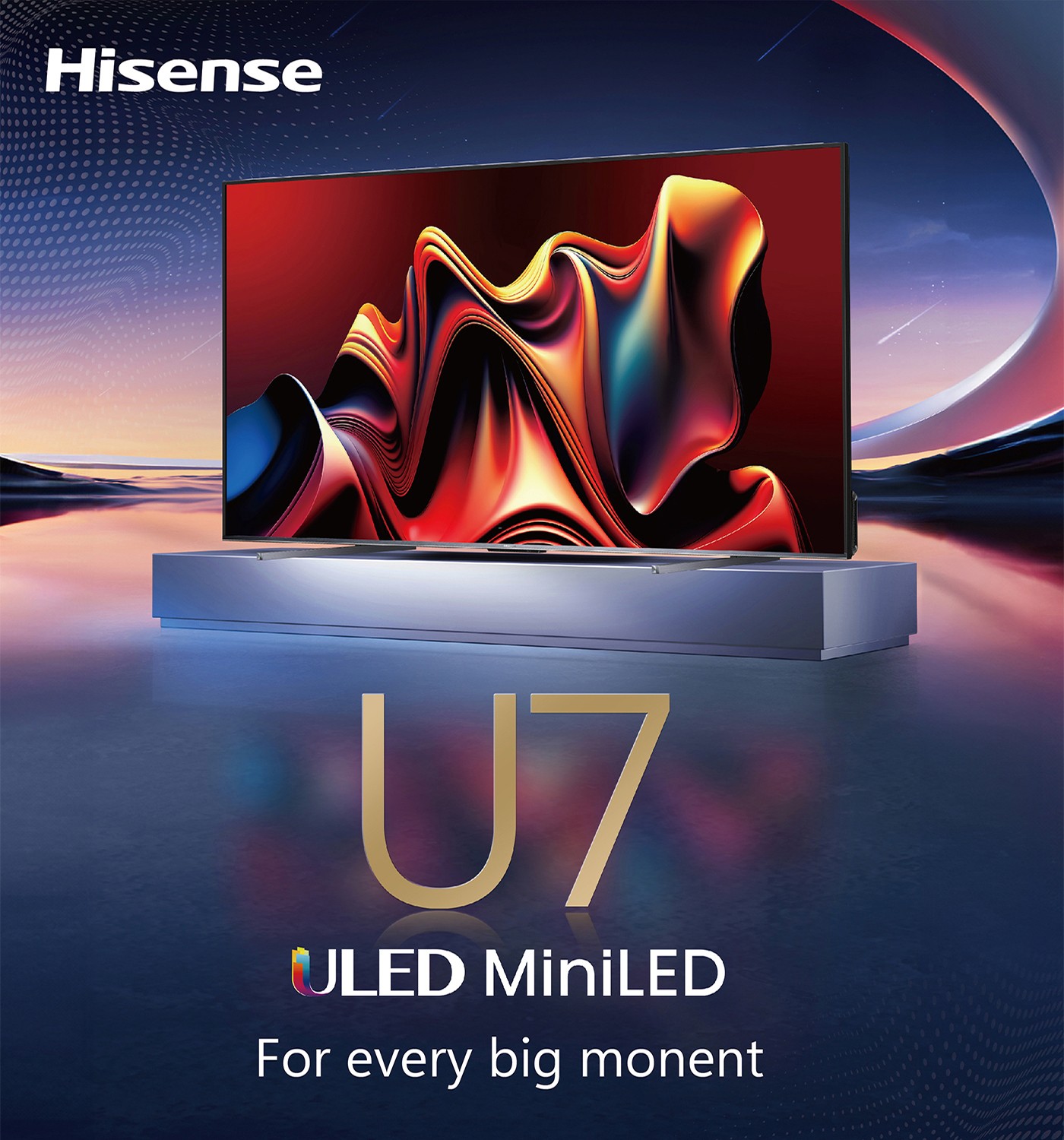 Hisense 65吋 4K ULED MiniLED + QD 量子點 144Hz HSR240 VIDDA 智慧連網顯示器 + 太陽能遙控器 65U7N