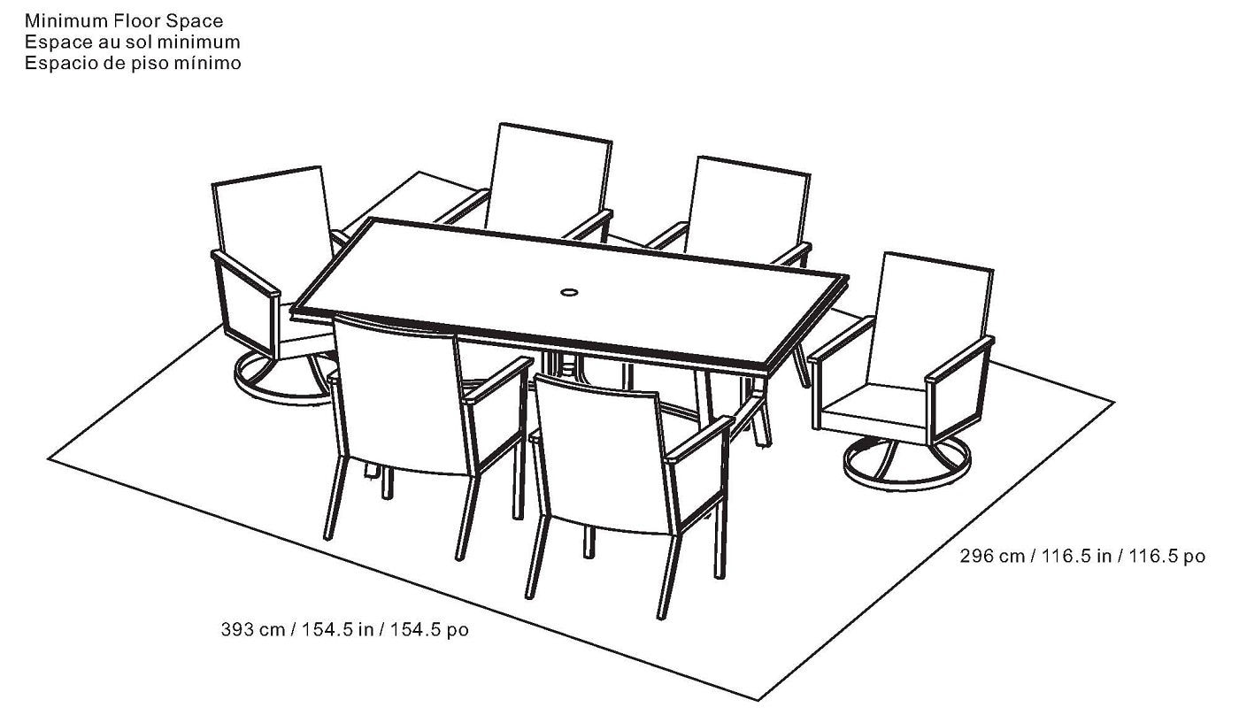 Agio Summerton 戶外鋁製編藤餐桌椅七件組框架選用優質的鋁合金製造而成，防鏽結構並用粉末塗層處理，令產品更耐用