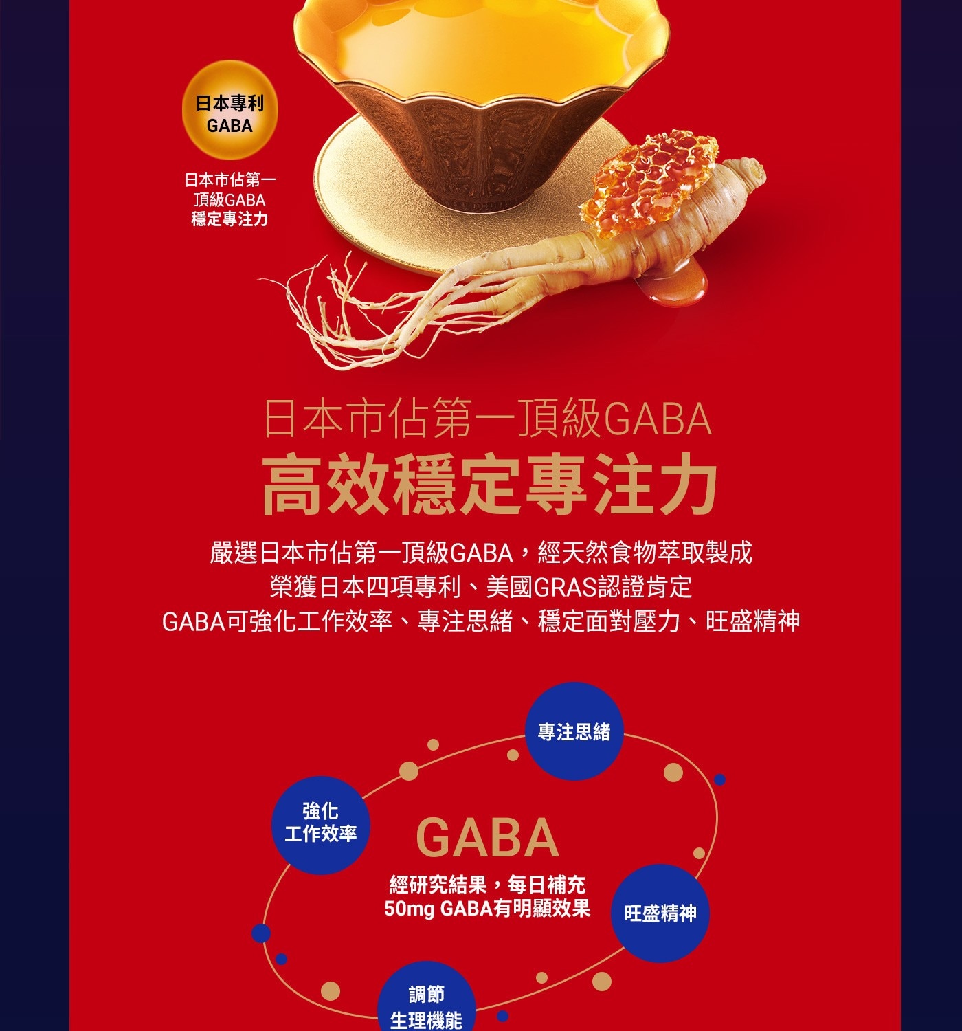 老協珍 人蔘精 GABA Plus 麥蘆卡蜂蜜口味 70毫升 X 33入