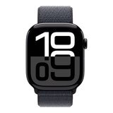 Apple Watch Series 10 GPS 46公釐 曜石黑色鋁金屬錶殼 附墨水色運動型錶環