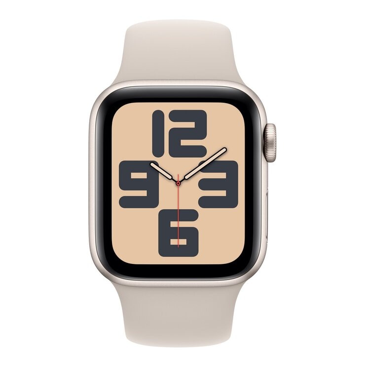 Apple Watch SE (GPS) 40公釐星光色鋁金屬錶殼星光色運動型錶帶