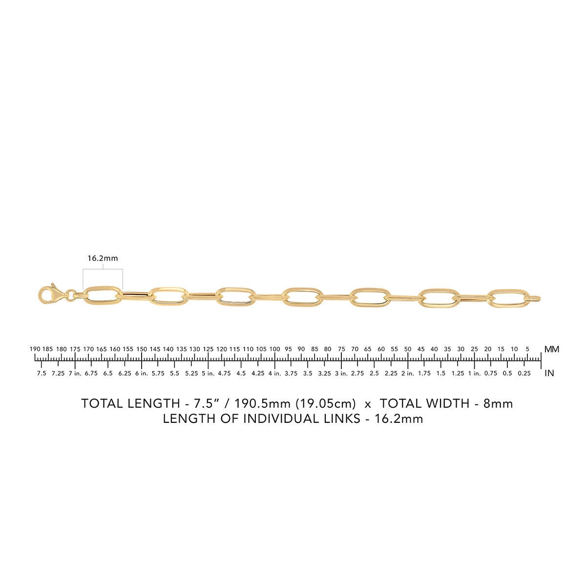 14K黃K金 迴紋針造型手鍊