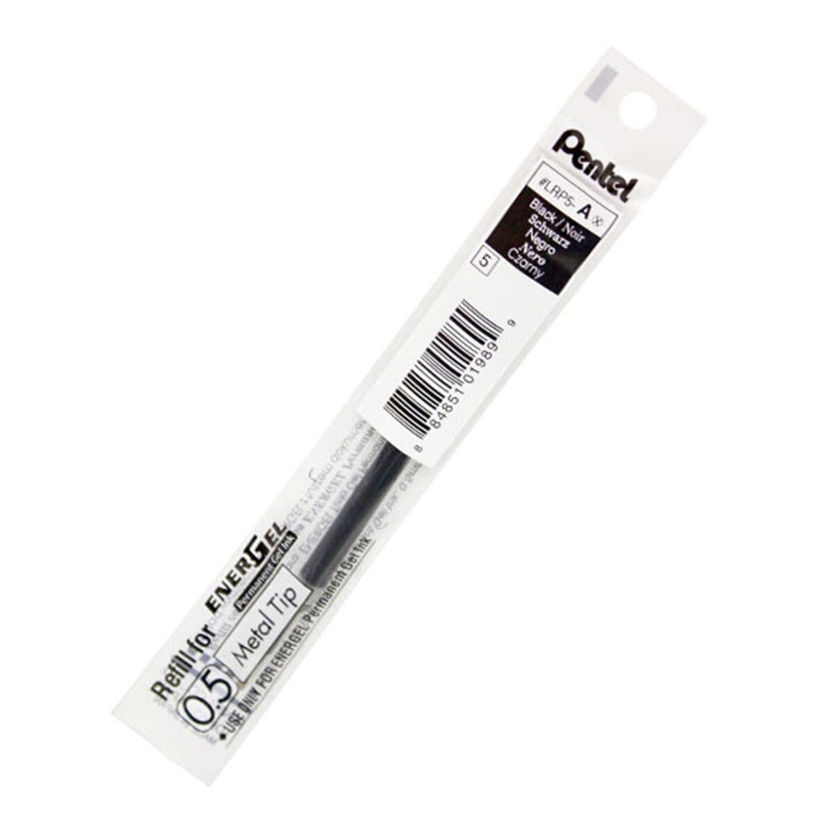 Pentel LRP5 極速耐水鋼珠筆通用筆芯 0.5公釐 X 24入 黑