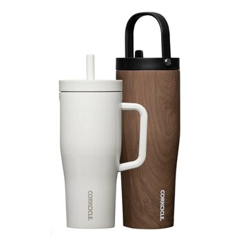 Corkcicle 不鏽鋼保冷保溫隨行杯 651毫升 燕麥奶色 + 887毫升 原木色 Corkcicle 不鏽鋼保冷保溫隨行杯 651毫升 燕麥奶色 + 887毫升 原木色