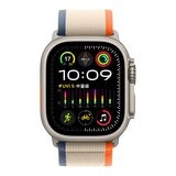 Apple Watch Ultra 2(GPS + 行動網路) 49公釐鈦金屬錶殼越野錶環 橙色配米色錶帶 M/L