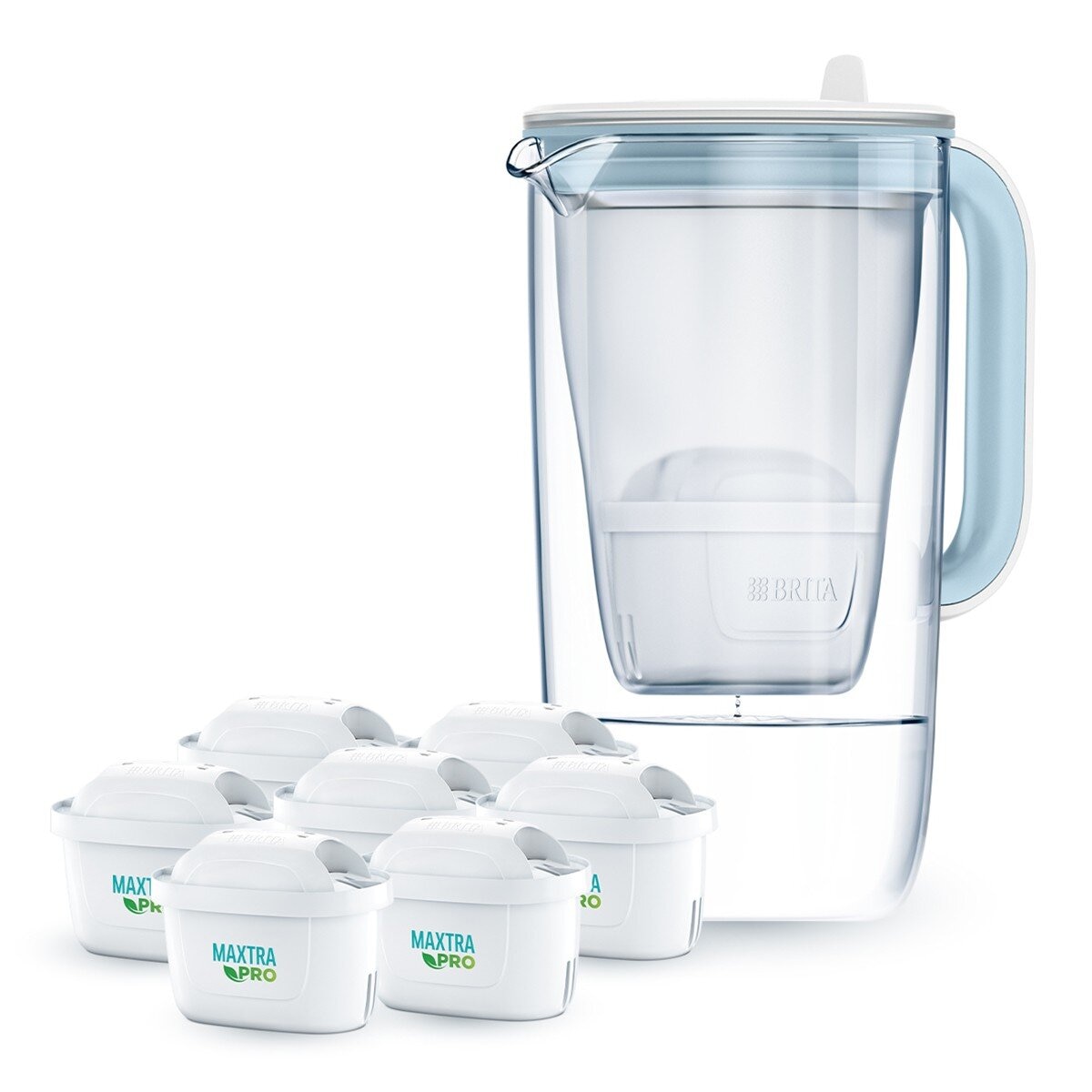 Brita 純淨玻璃濾水壺 2.5公升 附7入 Maxtra Pro 濾芯