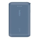 Belkin BoostCharge 10K 行動充電器隨附一體式纜線 2入 藍