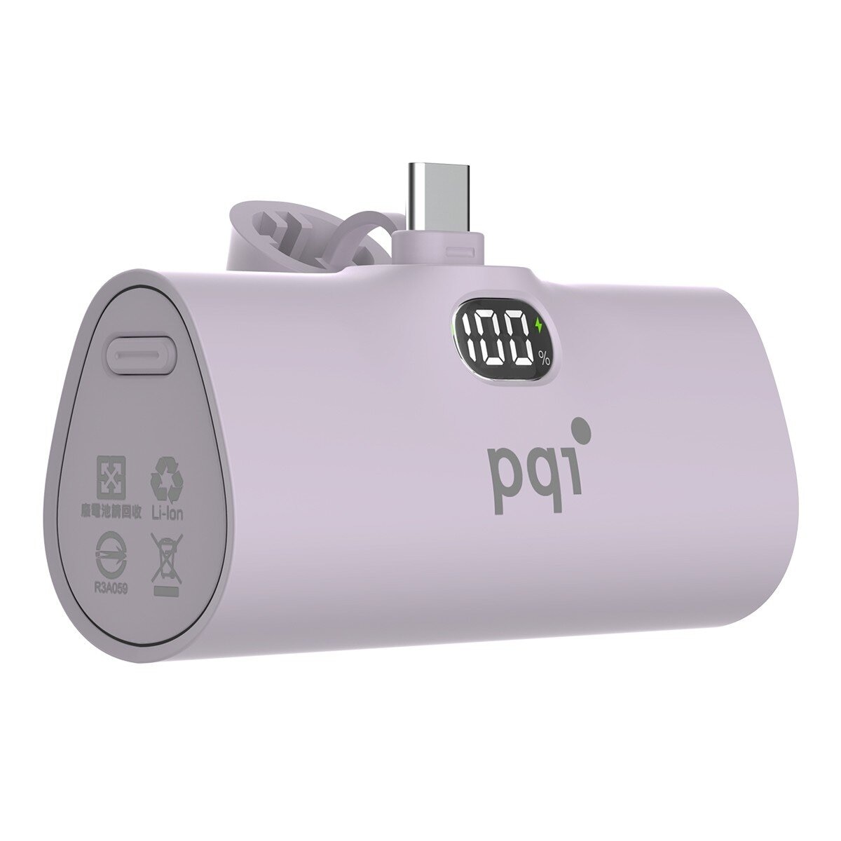 PQI USB-C 20W 快充口袋行動電源 PD05 兩入組 紫色