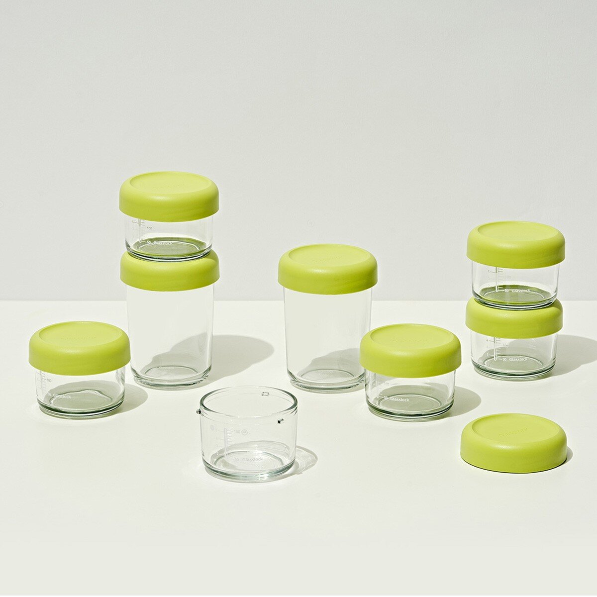 Glasslock 圓形迷你玻璃保鮮盒含蓋 16件組