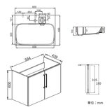 Kohler Flexispace 60公分 浴室收納櫃組 灰白色