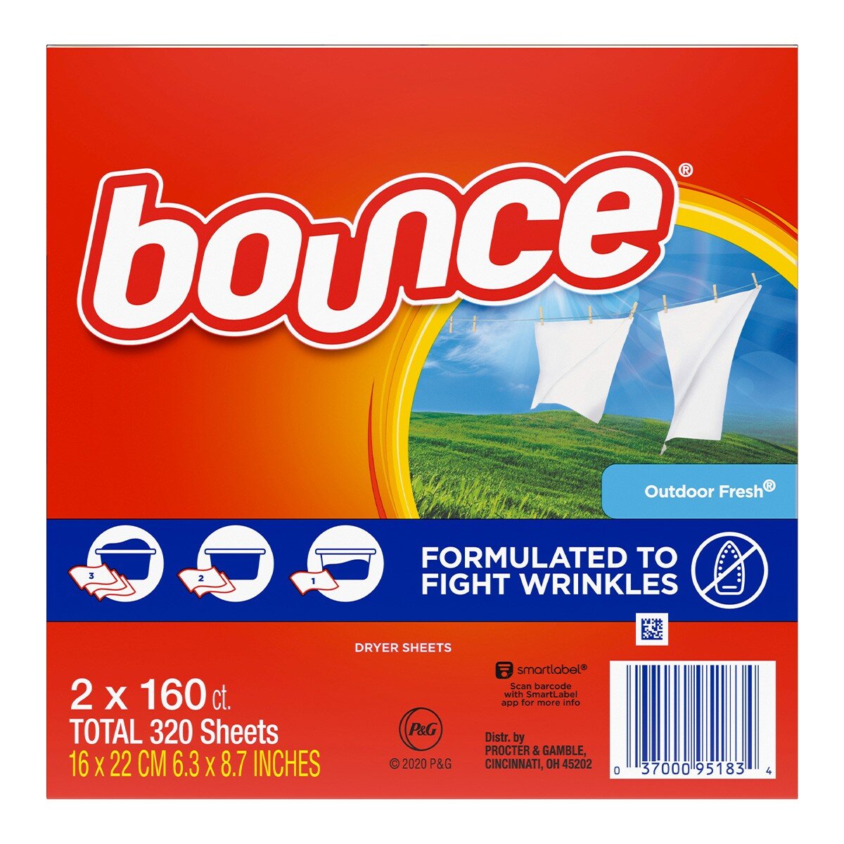 Bounce 烘衣柔軟去靜電紙160張X 2入| Costco 好市多