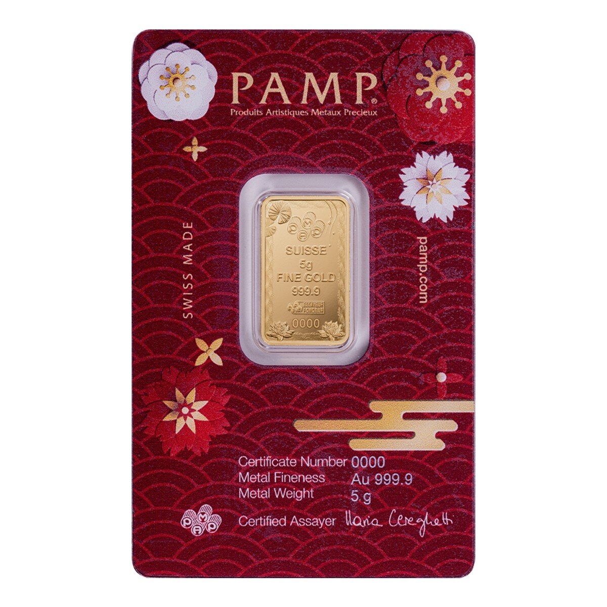 PAMP 錦鯉+福 黃金條塊 999.9純金 5公克