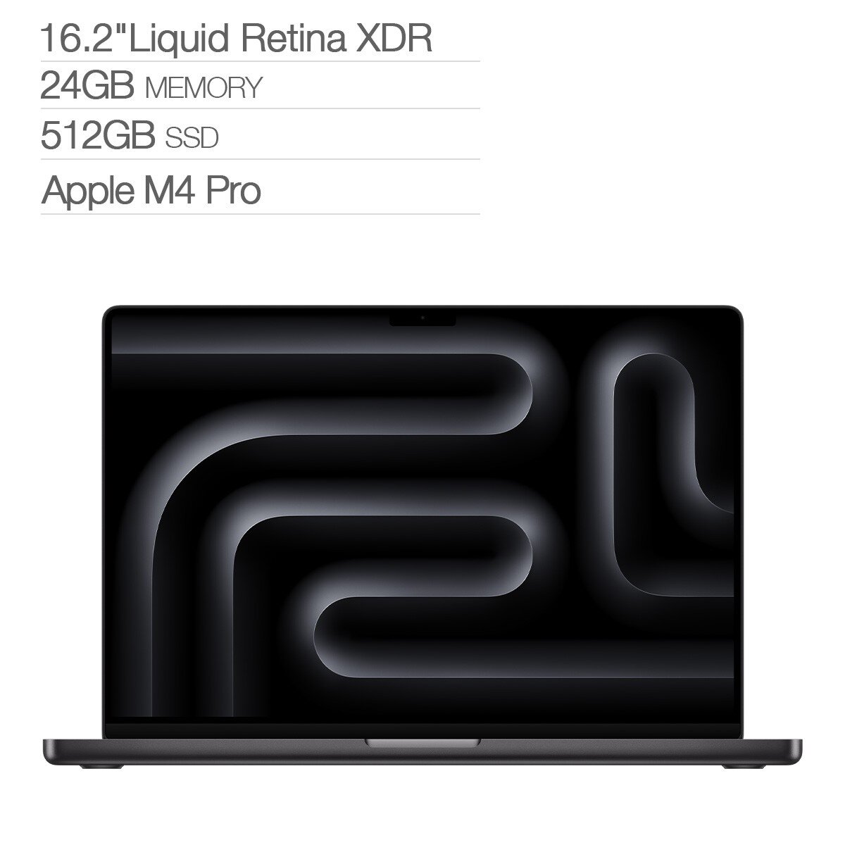 Apple MacBook Pro 16吋 搭配 M4 Pro 晶片 14 核心 CPU 20 核心 GPU 24GB 512GB SSD 太空黑色