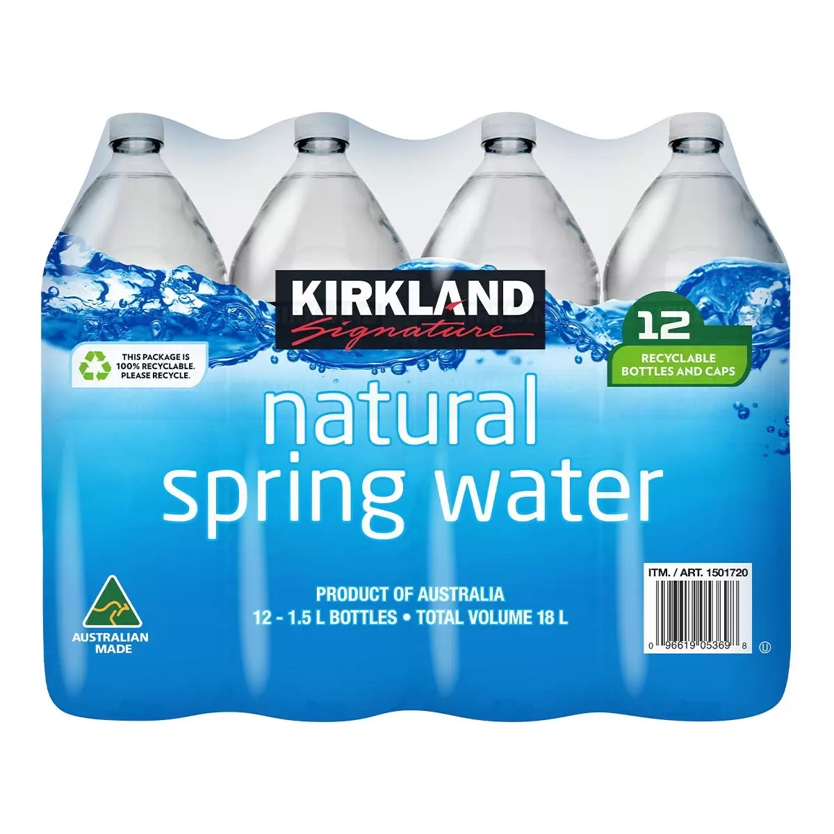 Kirkland Signature 科克蘭 泉水 1.5公升 X 12瓶