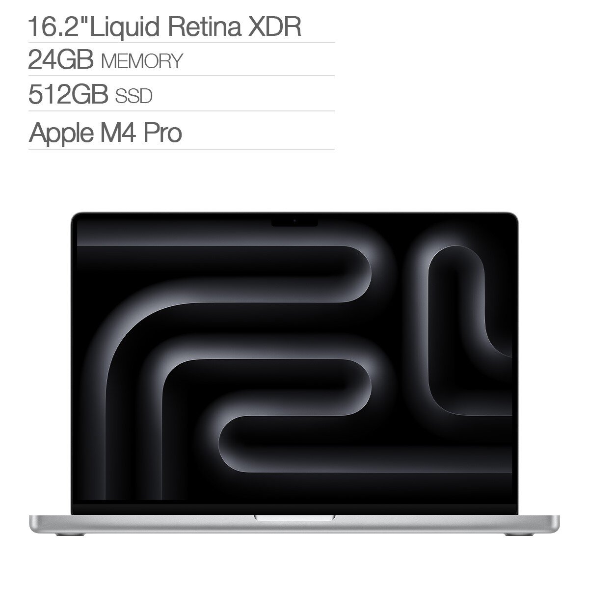 Apple MacBook Pro 16吋 搭配 M4 Pro 晶片 14 核心 CPU 20 核心 GPU 24GB 512GB SSD 銀色