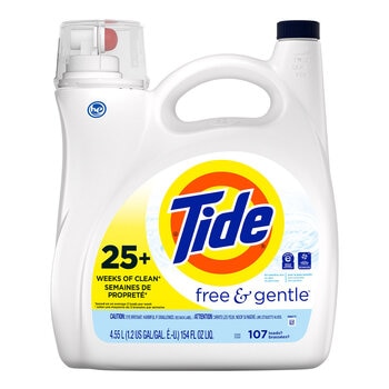 Tide Free & Gentle Liquid Laundry Detergent 4.55 L / 107 Load