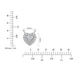 0.35克拉 14K白K金 心形圓形鑽石項鍊 VS2/I
