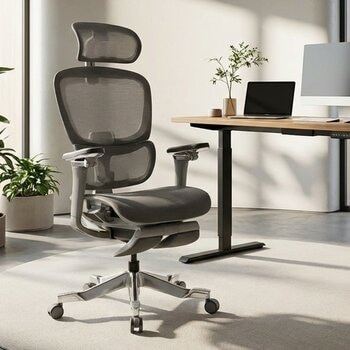 ERGOKING Q5 專業級人體工學椅-含腳拖 灰色 ERGOKING Q5 專業級人體工學椅-含腳拖 灰色