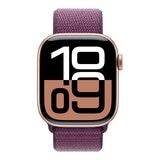 Apple Watch Series 10 GPS 42公釐 玫瑰金色鋁金屬錶殼 附梅李色運動型錶環