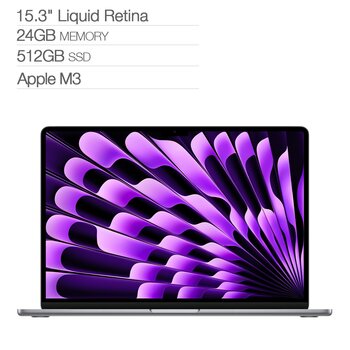 Apple MacBook Air 15吋 搭配 M3 晶片 8 核心 CPU 10 核心 GPU 24GB 記憶體 512GB SSD