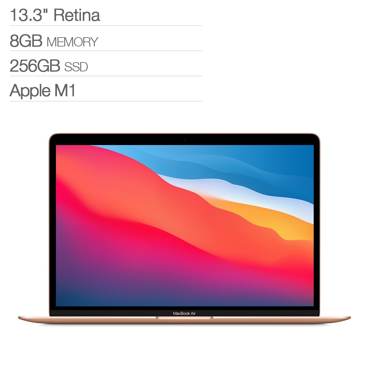 Apple MacBook Air 13吋M1晶片8核心8GB 256GB SSD 金| Costco 好市多