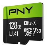 PNY 128GB Elite-X MicroSD U3/V30/A1 記憶卡含SD轉接卡 2入