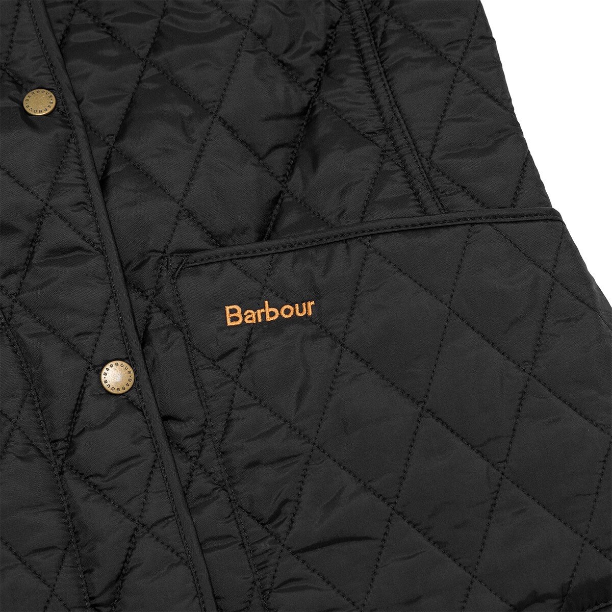 Barbour 女菱格壓紋外套 黑