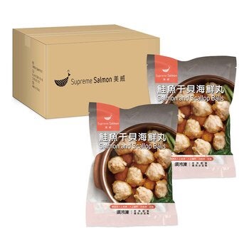 美威 冷凍鮭魚干貝海鮮丸 1050公克 X 2入 美威 冷凍鮭魚干貝海鮮丸 1050公克 X 2入