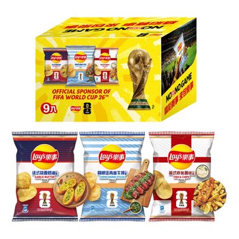 樂事 FIFA 世足聯名歡聚箱 70公克 X 9包 (阿根廷青醬牛排 X 3 + 法式蒜香奶油 X 3 + 英式炸魚薯條 X 3) 樂事 FIFA 世足聯名歡聚箱 70公克 X 9包 (阿根廷青醬牛排 X 3 + 法式蒜香奶油 X 3 + 英式炸魚薯條 X 3)