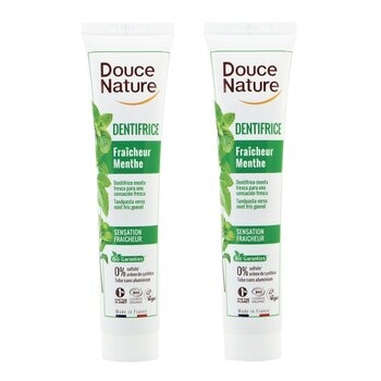 Douce Nature 蘆薈薄荷清新口氣牙膏 75毫升 X 2入