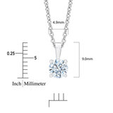 0.50克拉 18K白K金 圓形鑽石項鍊 VS2/I