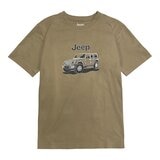 Jeep 男短袖純棉圖案T恤 卡其