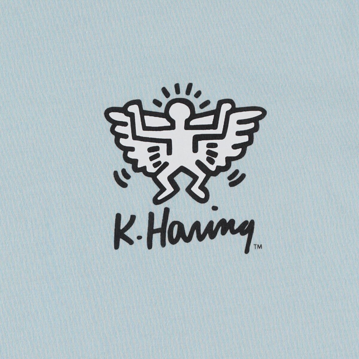 Keith Haring 女塗鴉短袖上衣 淺藍