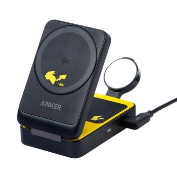 ANKER B2557 皮卡丘 三合一 MagGo Qi2 15W 磁吸無線充電座 黑 ANKER B2557 皮卡丘 三合一 MagGo Qi2 15W 磁吸無線充電座 黑
