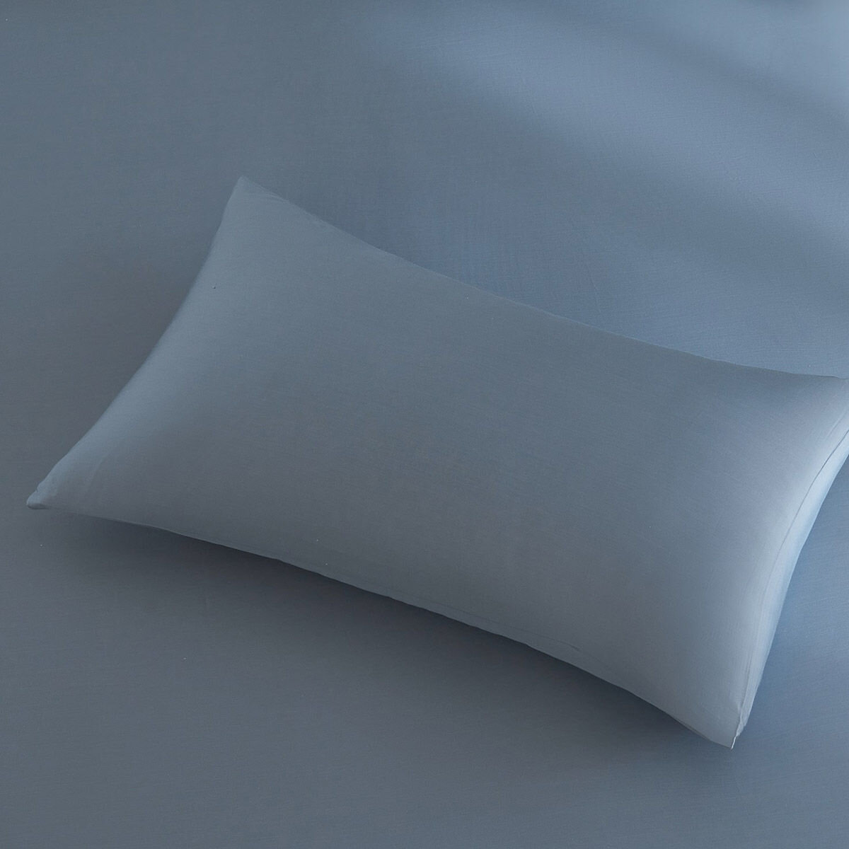 Don Home 萊賽爾素色雙人加大床包枕套三件組 182公分 X 190公分 霧藍