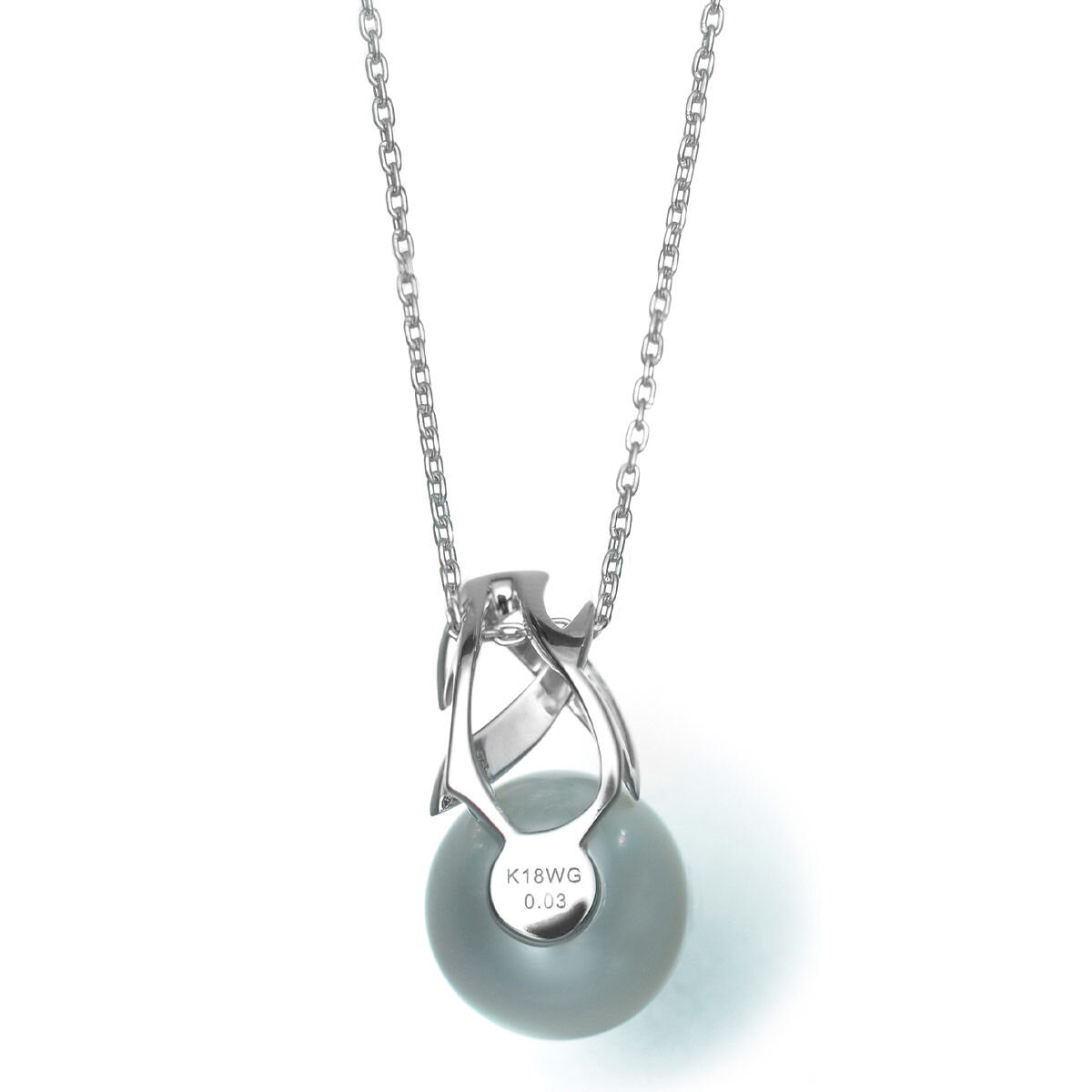 Tokyo Pearl 0.03克拉 18K白K金 11公釐 南海白珍珠鑽石項鍊