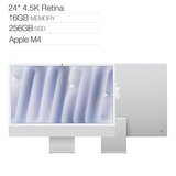 Apple iMac 24吋 搭配 M4 晶片 8核心 CPU 8核心 GPU 256GB SSD 銀色