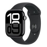 Apple Watch Series 10 LTE 46公釐 曜石黑色鋁金屬錶殼 附黑色運動錶帶 S/M