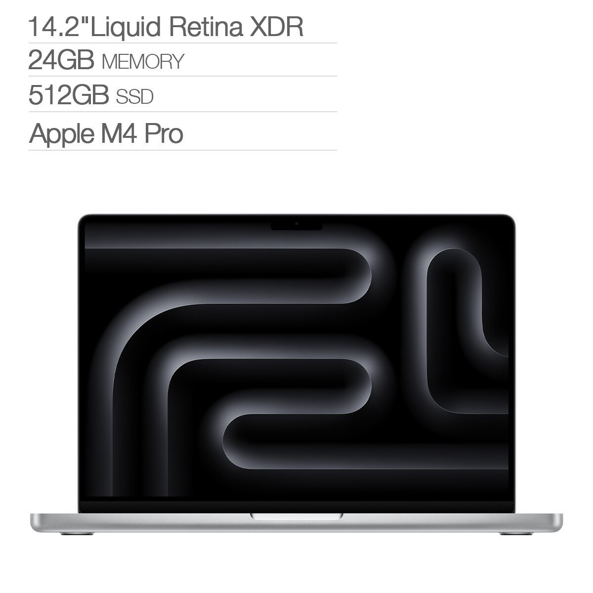 Apple MacBook Pro 14吋 搭配 M4 Pro 晶片 12 核心 CPU 16 核心 GPU 24GB 512GB SSD 銀色