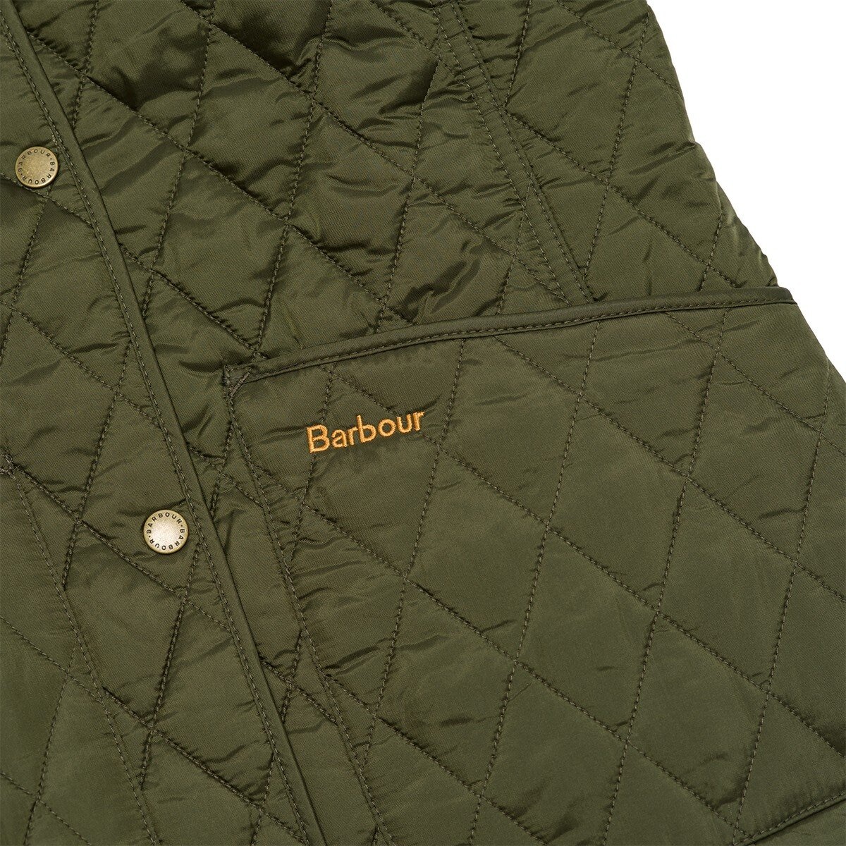 Barbour 女菱格壓紋外套 深綠