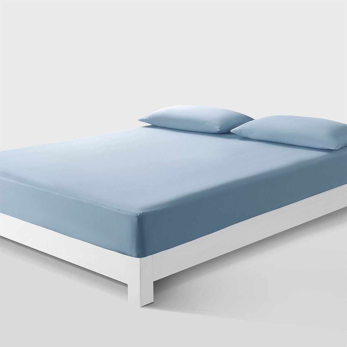 Don Home 涼感素色雙人床包枕套三件組 152公分 X 190公分